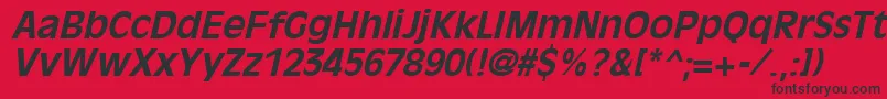 フォントOliviaantiqueBoldItalic – 赤い背景に黒い文字