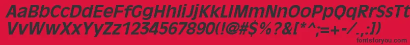OliviaantiqueBoldItalic Font – Black Fonts on Red Background