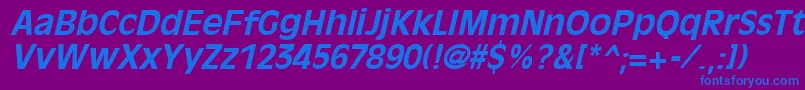 Шрифт OliviaantiqueBoldItalic – синие шрифты на фиолетовом фоне