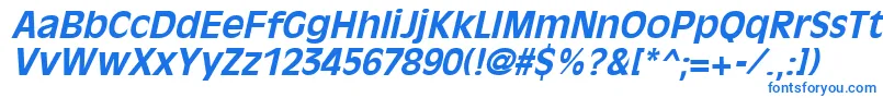 OliviaantiqueBoldItalic-fontti – siniset fontit valkoisella taustalla