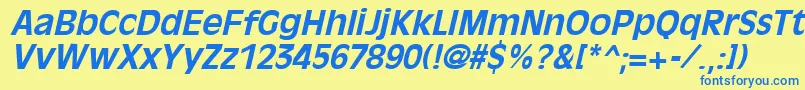 OliviaantiqueBoldItalic Font – Blue Fonts on Yellow Background