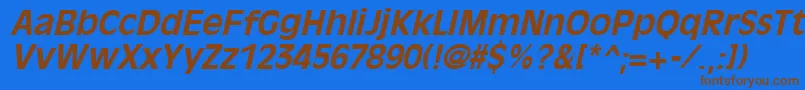 Шрифт OliviaantiqueBoldItalic – коричневые шрифты на синем фоне