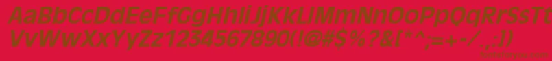 フォントOliviaantiqueBoldItalic – 赤い背景に茶色の文字