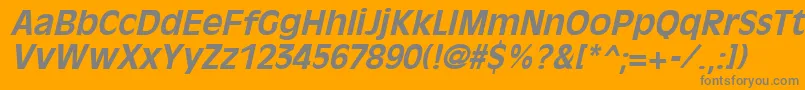 フォントOliviaantiqueBoldItalic – オレンジの背景に灰色の文字