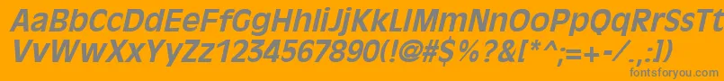 OliviaantiqueBoldItalic Font – Gray Fonts on Orange Background
