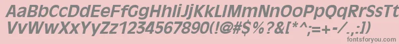 フォントOliviaantiqueBoldItalic – ピンクの背景に灰色の文字