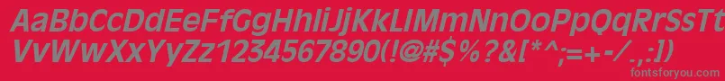 フォントOliviaantiqueBoldItalic – 赤い背景に灰色の文字