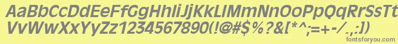 Шрифт OliviaantiqueBoldItalic – серые шрифты на жёлтом фоне