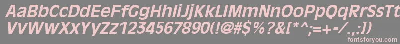 Шрифт OliviaantiqueBoldItalic – розовые шрифты на сером фоне