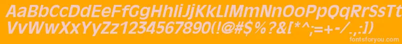 OliviaantiqueBoldItalic Font – Pink Fonts on Orange Background