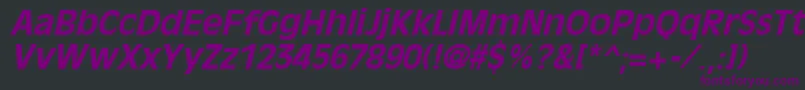 OliviaantiqueBoldItalic-Schriftart – Violette Schriften auf schwarzem Hintergrund