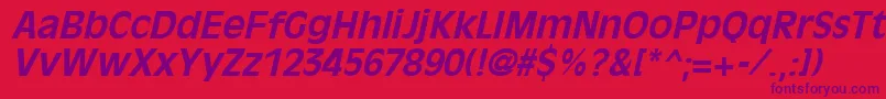 フォントOliviaantiqueBoldItalic – 赤い背景に紫のフォント