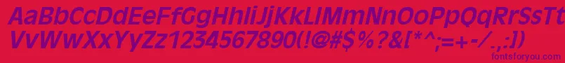 OliviaantiqueBoldItalic Font – Purple Fonts on Red Background