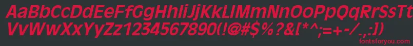 Шрифт OliviaantiqueBoldItalic – красные шрифты на чёрном фоне