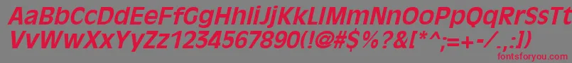 フォントOliviaantiqueBoldItalic – 赤い文字の灰色の背景