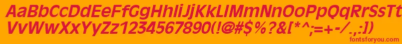 Шрифт OliviaantiqueBoldItalic – красные шрифты на оранжевом фоне