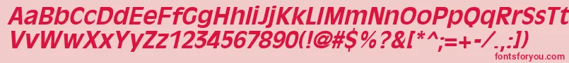 OliviaantiqueBoldItalic Font – Red Fonts on Pink Background