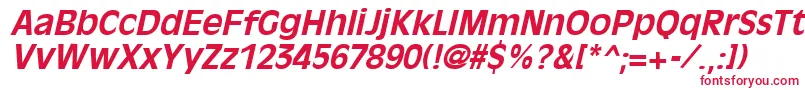 OliviaantiqueBoldItalic-fontti – punaiset fontit valkoisella taustalla
