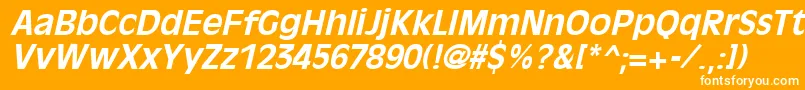 フォントOliviaantiqueBoldItalic – オレンジの背景に白い文字