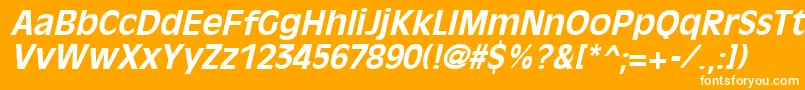 OliviaantiqueBoldItalic Font – White Fonts on Orange Background