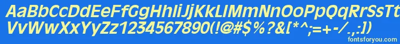 Шрифт OliviaantiqueBoldItalic – жёлтые шрифты на синем фоне