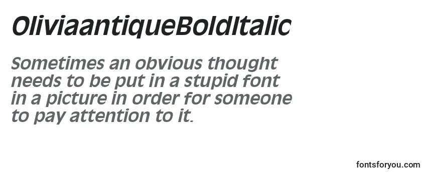 OliviaantiqueBoldItalic Font