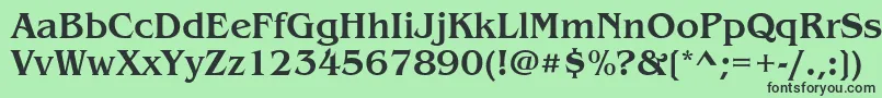 フォントItcBenguiatMedium – 緑の背景に黒い文字