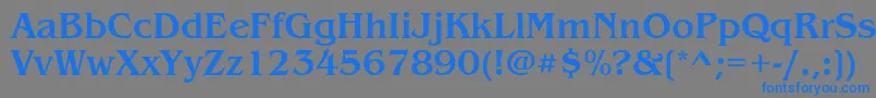 ItcBenguiatMedium Font – Blue Fonts on Gray Background