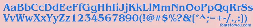 ItcBenguiatMedium Font – Blue Fonts on Pink Background