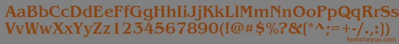 ItcBenguiatMedium Font – Brown Fonts on Gray Background