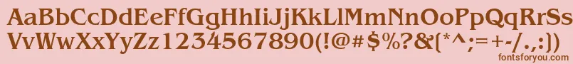 ItcBenguiatMedium Font – Brown Fonts on Pink Background