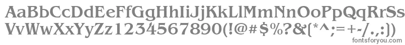 フォントItcBenguiatMedium – 白い背景に灰色の文字