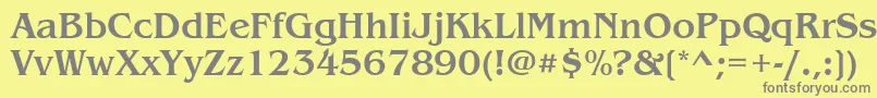 ItcBenguiatMedium Font – Gray Fonts on Yellow Background