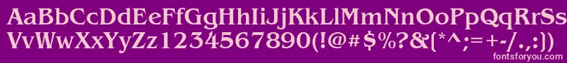 ItcBenguiatMedium Font – Pink Fonts on Purple Background