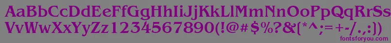 ItcBenguiatMedium Font – Purple Fonts on Gray Background