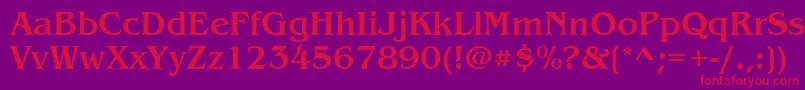 ItcBenguiatMedium Font – Red Fonts on Purple Background