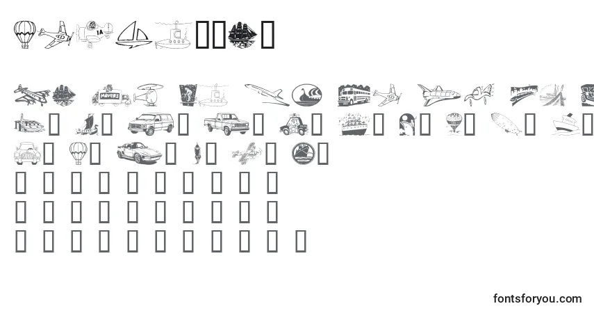 Czcionka Vehicular – alfabet, cyfry, specjalne znaki