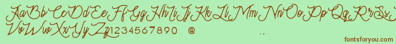 Moonchrome Font – Brown Fonts on Green Background