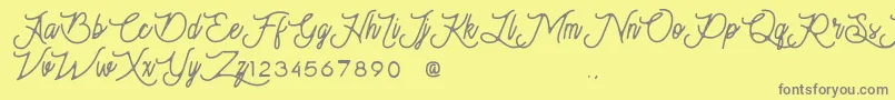 Moonchrome Font – Gray Fonts on Yellow Background