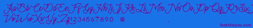 Moonchrome Font – Purple Fonts on Blue Background
