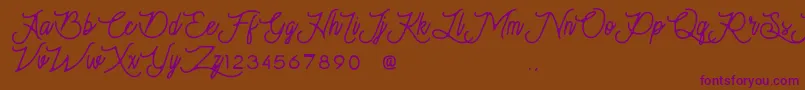 Moonchrome Font – Purple Fonts on Brown Background