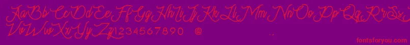 Moonchrome Font – Red Fonts on Purple Background
