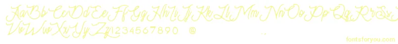 Moonchrome Font – Yellow Fonts on White Background