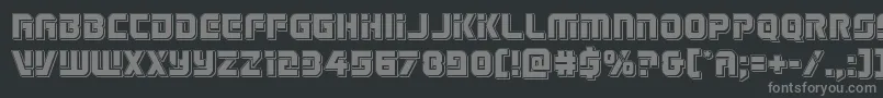 Шрифт Legiosabinapunch – серые шрифты на чёрном фоне
