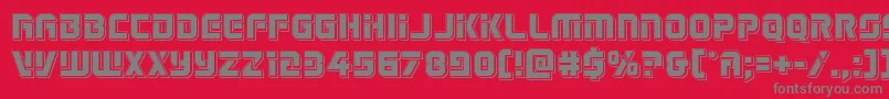 Legiosabinapunch Font – Gray Fonts on Red Background