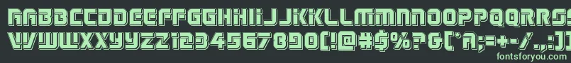 Legiosabinapunch Font – Green Fonts on Black Background