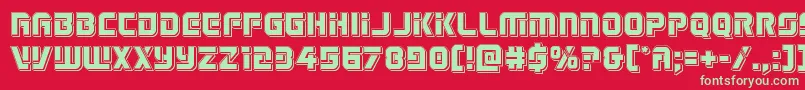 Legiosabinapunch Font – Green Fonts on Red Background