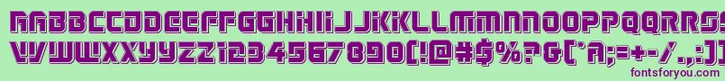 Legiosabinapunch Font – Purple Fonts on Green Background