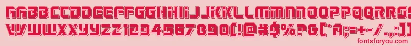 フォントLegiosabinapunch – ピンクの背景に赤い文字