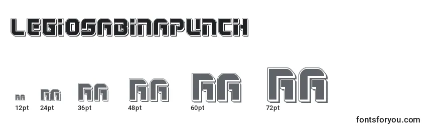 Размеры шрифта Legiosabinapunch